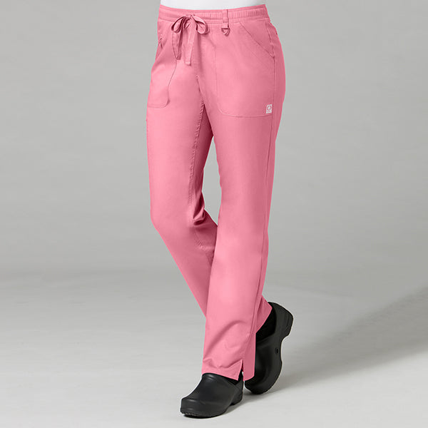 EON 7308 Women’s Full Elastic Zipper Pocket Cargo Pant Strawberry pink