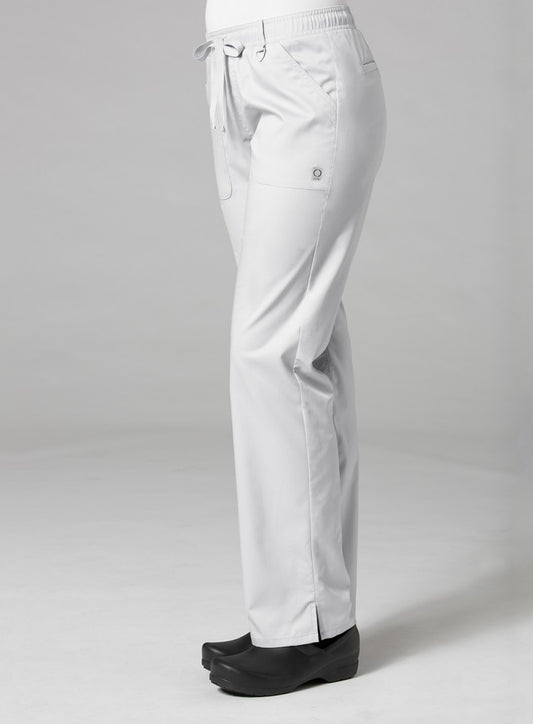 EON 7308 Women’s Full Elastic Zipper Pocket Cargo Pant White