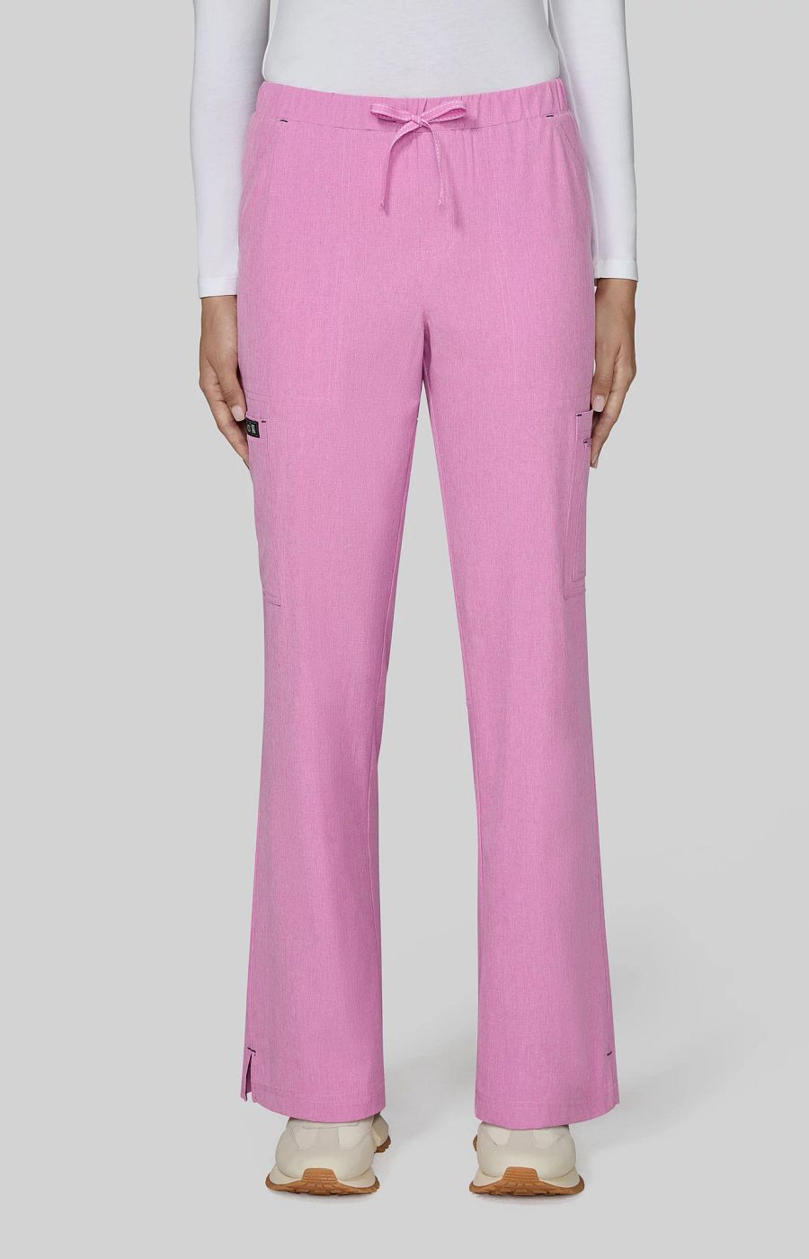 Basics Holly Women's 8-Pocket Stretch Cargo Scrub Pants Heather Pansy
