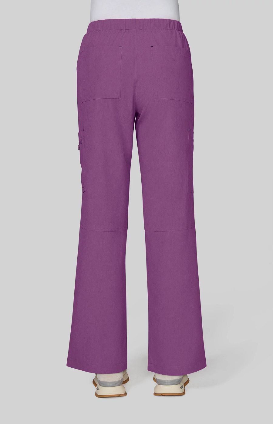 Basics Holly Women's 8-Pocket Stretch Cargo Scrub Pants Heather Violet