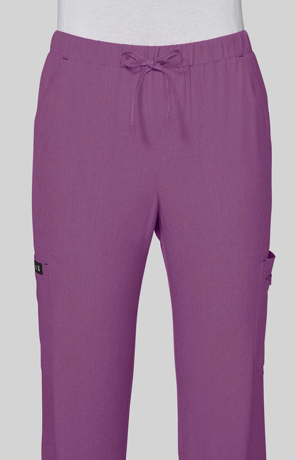 Basics Holly Women's 8-Pocket Stretch Cargo Scrub Pants Heather Violet