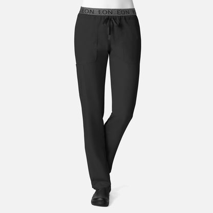 EON 7348 Women's Logo Waistband 7-Pocket Pant Black