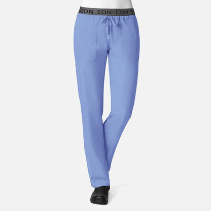 EON 7348 Women's Logo Waistband 7-Pocket Pant Ceil Blue