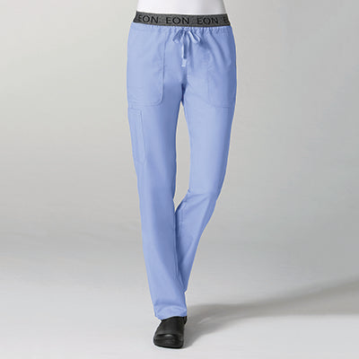 EON 7348 Women&#039;s Logo Waistband 7-Pocket Pant Ceil Blue