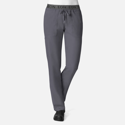 EON 7348 Women's Logo Waistband 7-Pocket Pant Pewter