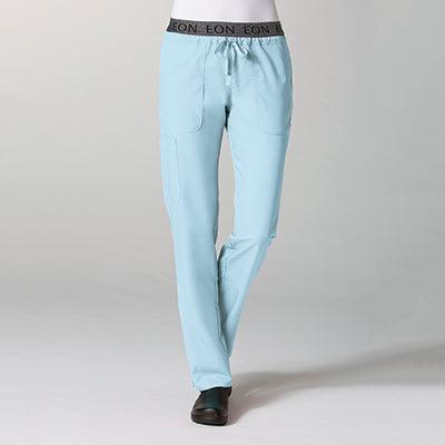 EON 7348 Women&#039;s Logo Waistband 7-Pocket Pant Sky Blue