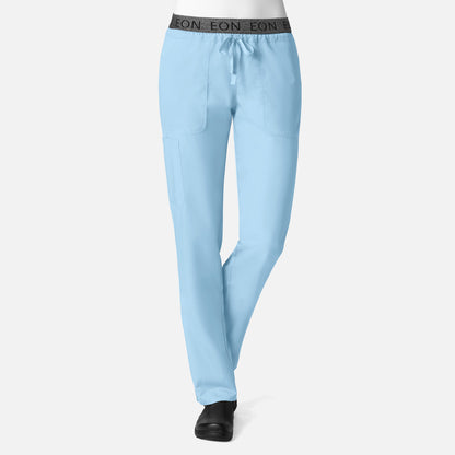 EON 7348 Women's Logo Waistband 7-Pocket Pant Sky Blue