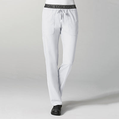 EON 7348 Women&#039;s Logo Waistband 7-Pocket Pant White