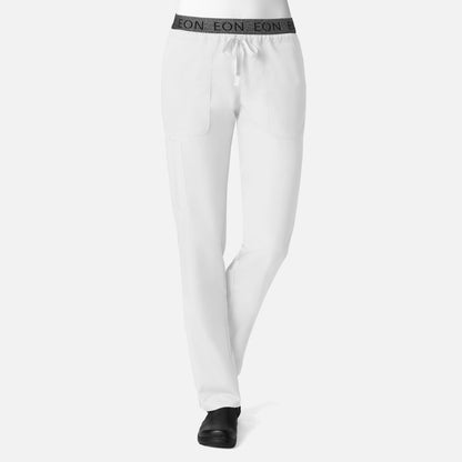 EON 7348 Women's Logo Waistband 7-Pocket Pant White