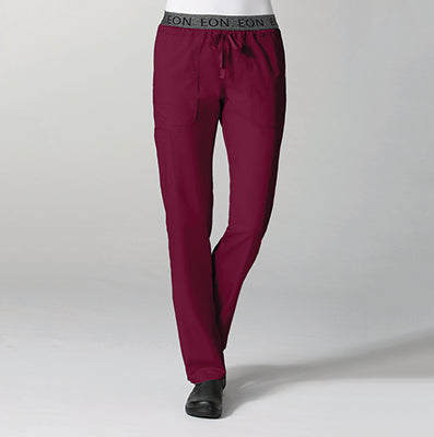 EON 7348 Women&#039;s Logo Waistband 7-Pocket Pant Wine