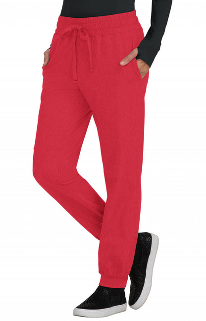 Basics 741 Gemma Jogger Pants Heather Candy Red