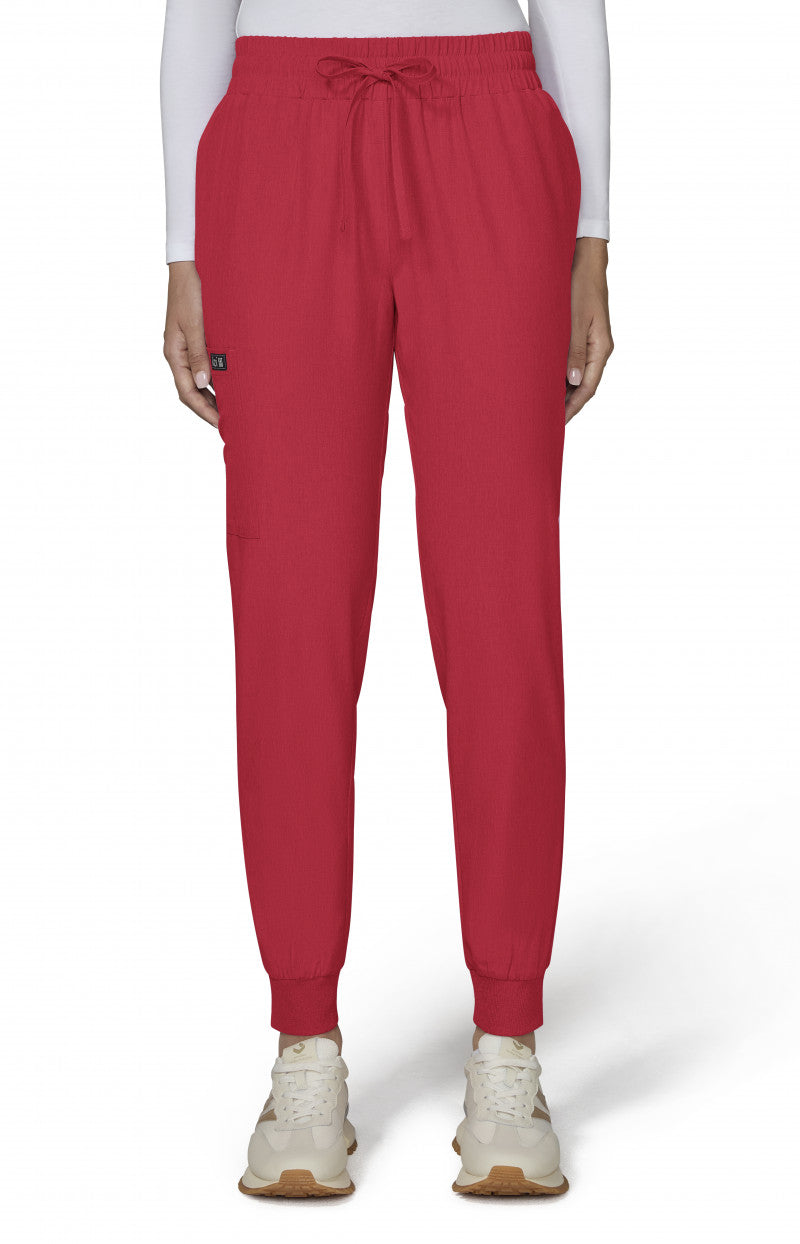 Basics 741 Gemma Jogger Pants Heather Candy Red
