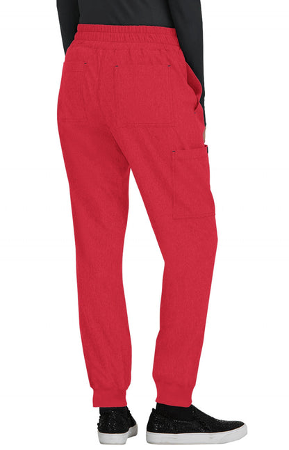 Basics 741 Gemma Jogger Pants Heather Candy Red
