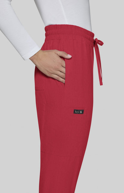 Basics 741 Gemma Jogger Pants Heather Candy Red