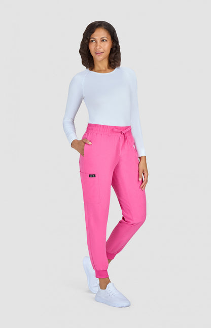 Basics 741 Gemma Jogger Pants Heather Pink Lemonade