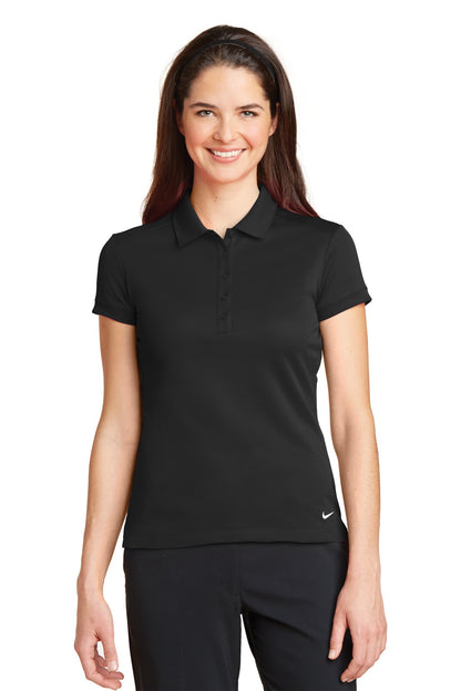 Nike Women's Dri-FIT Solid Icon Pique Modern Fit Polo.  746100 Black