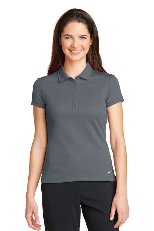 Nike Women's Dri-FIT Solid Icon Pique Modern Fit Polo.  746100 Dark Grey