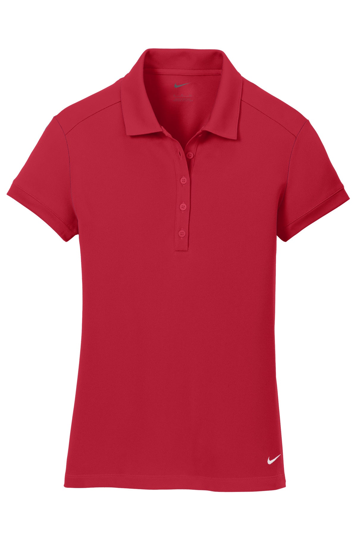 Nike Women's Dri-FIT Solid Icon Pique Modern Fit Polo.  746100 Gym Red