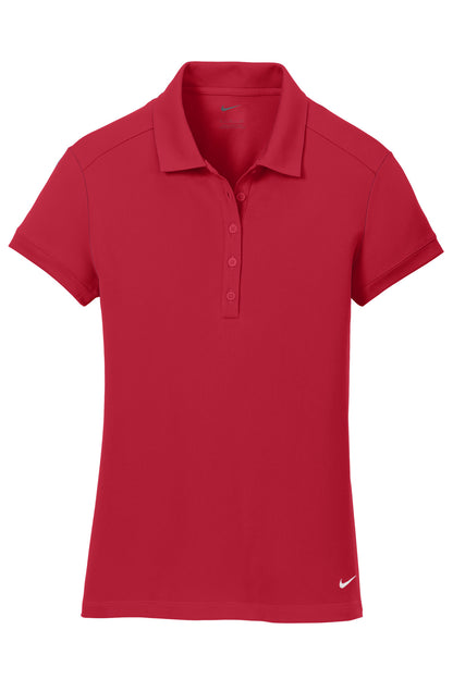 Nike Women's Dri-FIT Solid Icon Pique Modern Fit Polo.  746100 Gym Red