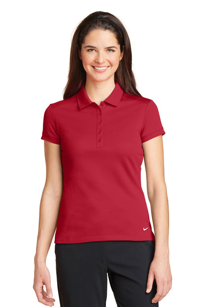 Nike Women's Dri-FIT Solid Icon Pique Modern Fit Polo.  746100 Gym Red