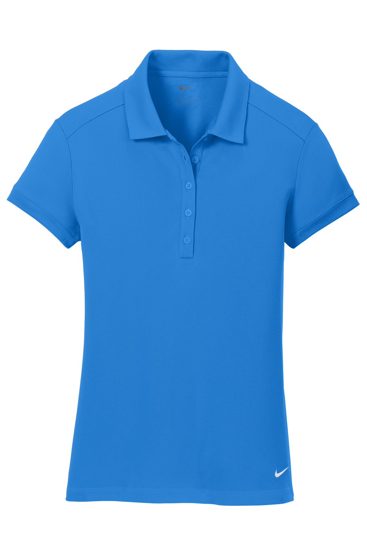 Nike Women's Dri-FIT Solid Icon Pique Modern Fit Polo.  746100 Light Photo Blue