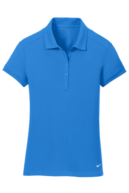 Nike Women's Dri-FIT Solid Icon Pique Modern Fit Polo.  746100 Light Photo Blue