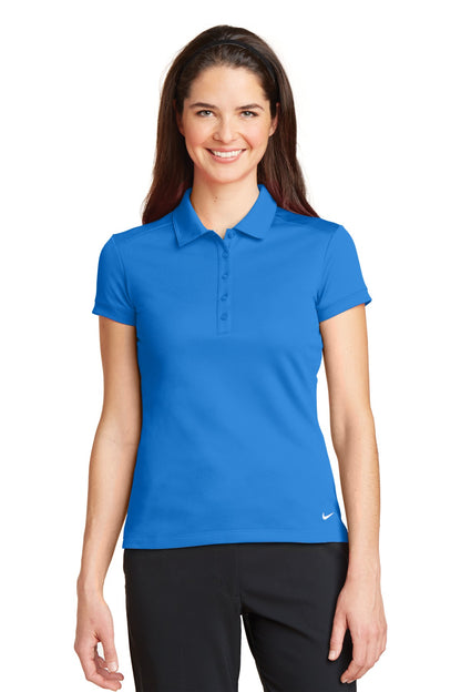 Nike Women's Dri-FIT Solid Icon Pique Modern Fit Polo.  746100 Light Photo Blue
