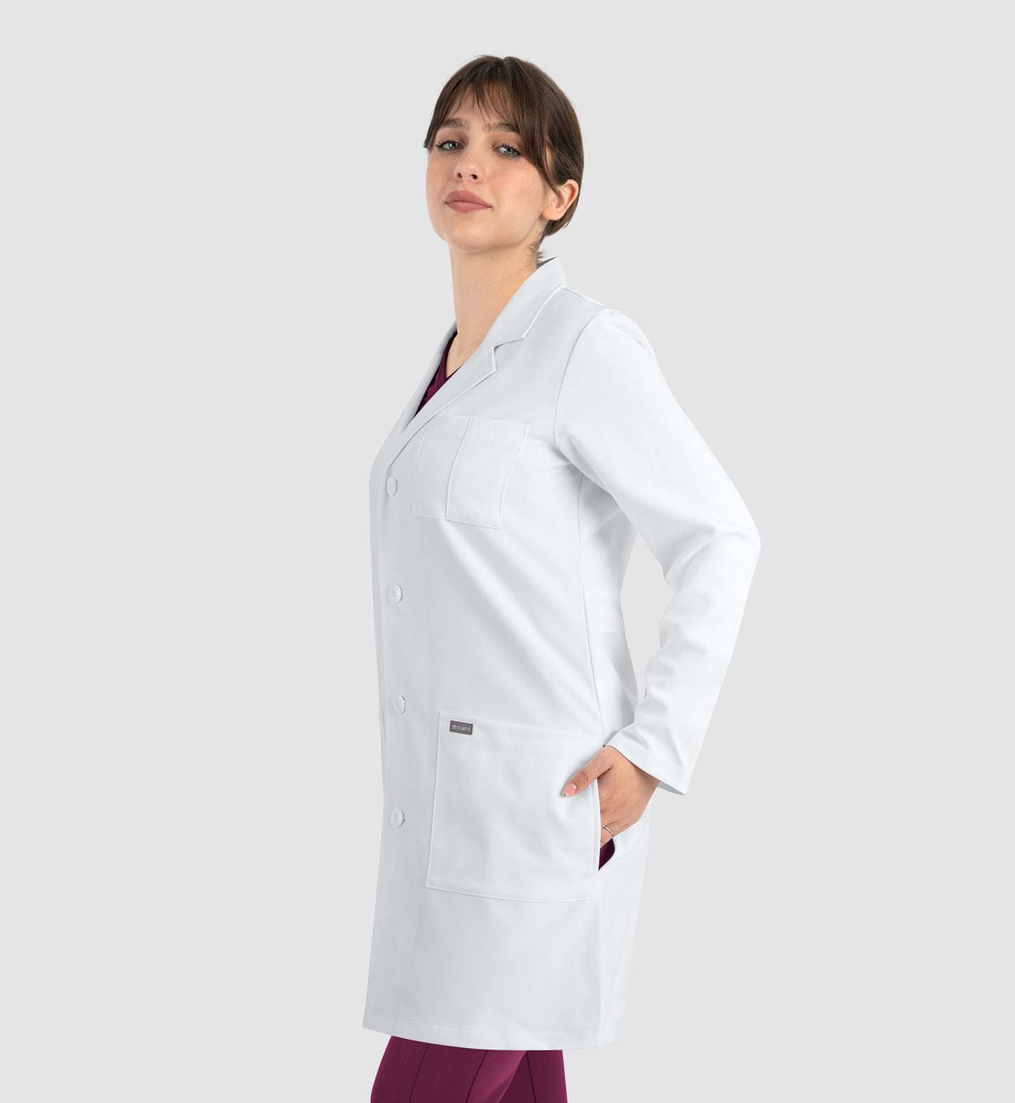 Momentum Lab Coats 7555 Unisex Full Length Lab Coat White