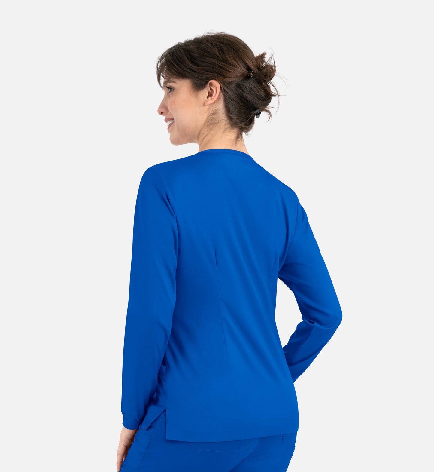 Matrix 7701 Women&#039;s Round Neck Snap Jacket Royal Blue