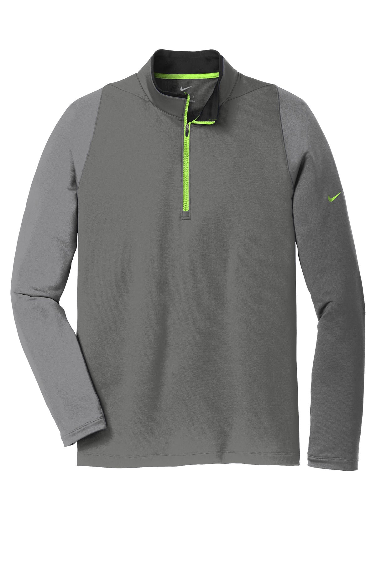 Nike Dri-FIT Stretch 1/2-Zip Cover-Up 779795 Dark Grey/ Cool Grey/ Volt