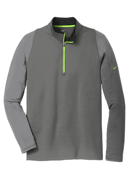 Nike Dri-FIT Stretch 1/2-Zip Cover-Up 779795 Dark Grey/ Cool Grey/ Volt