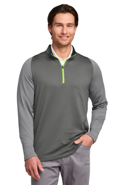 Nike Dri-FIT Stretch 1/2-Zip Cover-Up 779795 Dark Grey/ Cool Grey/ Volt
