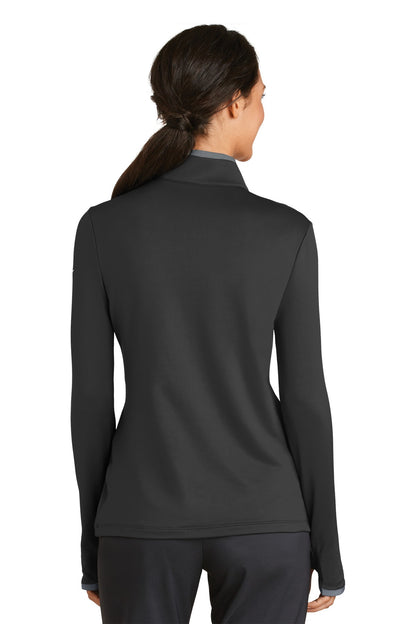 Nike Women's Dri-FIT Stretch 1/2-Zip Cover-Up 779796 Black/ Dark Grey