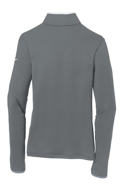 Nike Women's Dri-FIT Stretch 1/2-Zip Cover-Up 779796 Dark Grey/ White