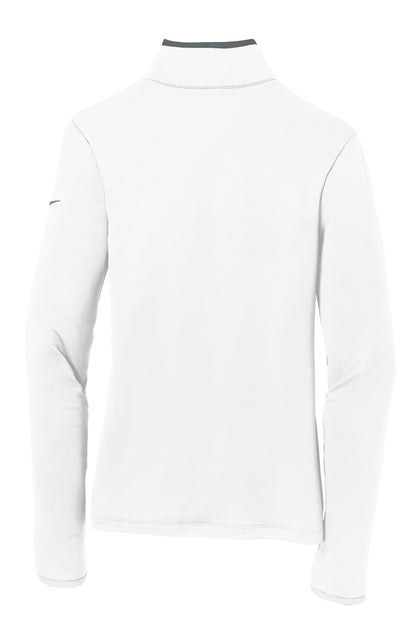 Nike Women's Dri-FIT Stretch 1/2-Zip Cover-Up. 779796 White/ Dark Grey
