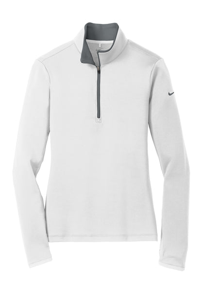 Nike Women's Dri-FIT Stretch 1/2-Zip Cover-Up. 779796 White/ Dark Grey