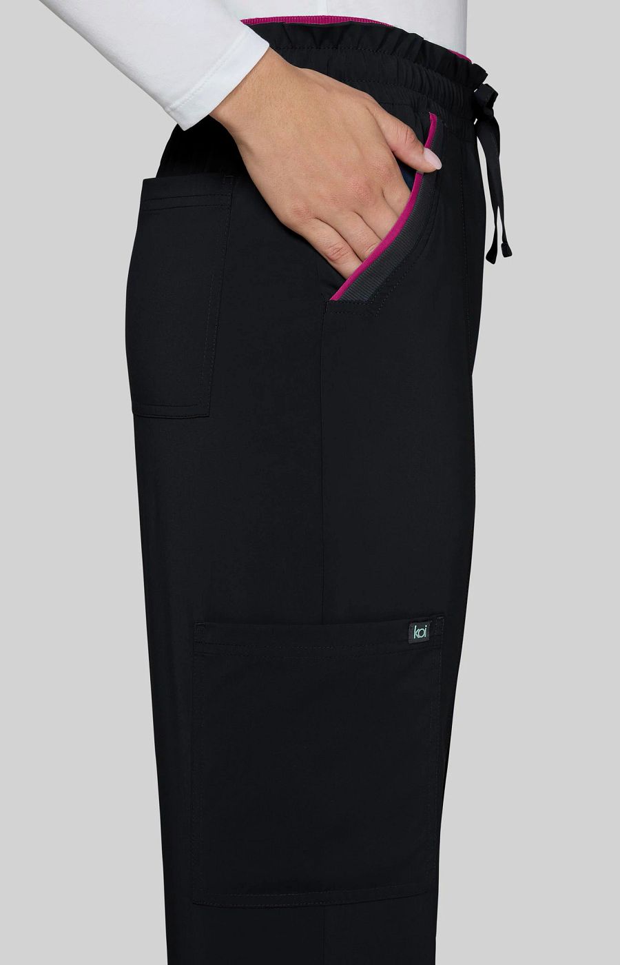 Basics Raelynn Women's 5-Pocket Scrub Pant Black