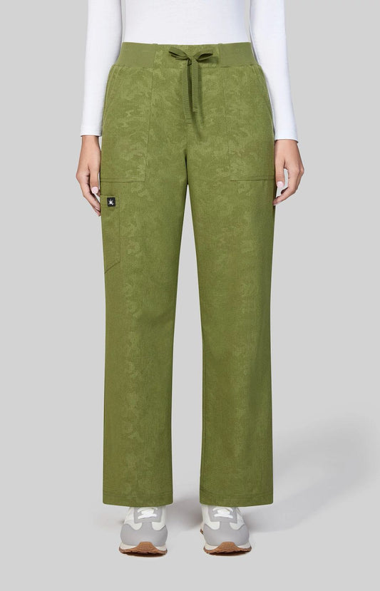 Solis x koi Solea Women's 9-Pocket Camo Scrub Pant Camo Martini Olive