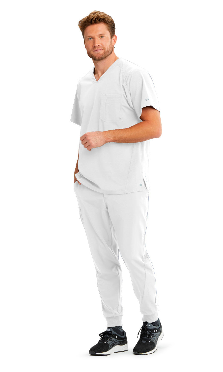Barco One BOT040 Vortex Scrub Top White