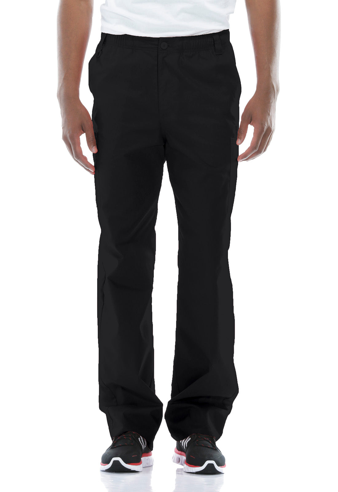 EDS Signature 81006 Men's Zip Fly Pull-On Pants Black Model Image Front | Dickies