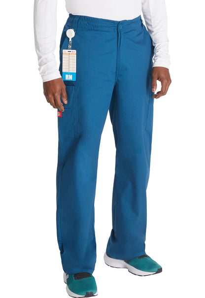 EDS Signature 81006 Men's Zip Fly Pull-On Pants Caribbean Blue Model Image Left Side | Dickies