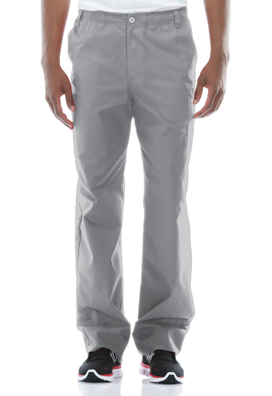 EDS Signature 81006 Men's Zip Fly Pull-On Pants Grey Model Image Front | Dickies