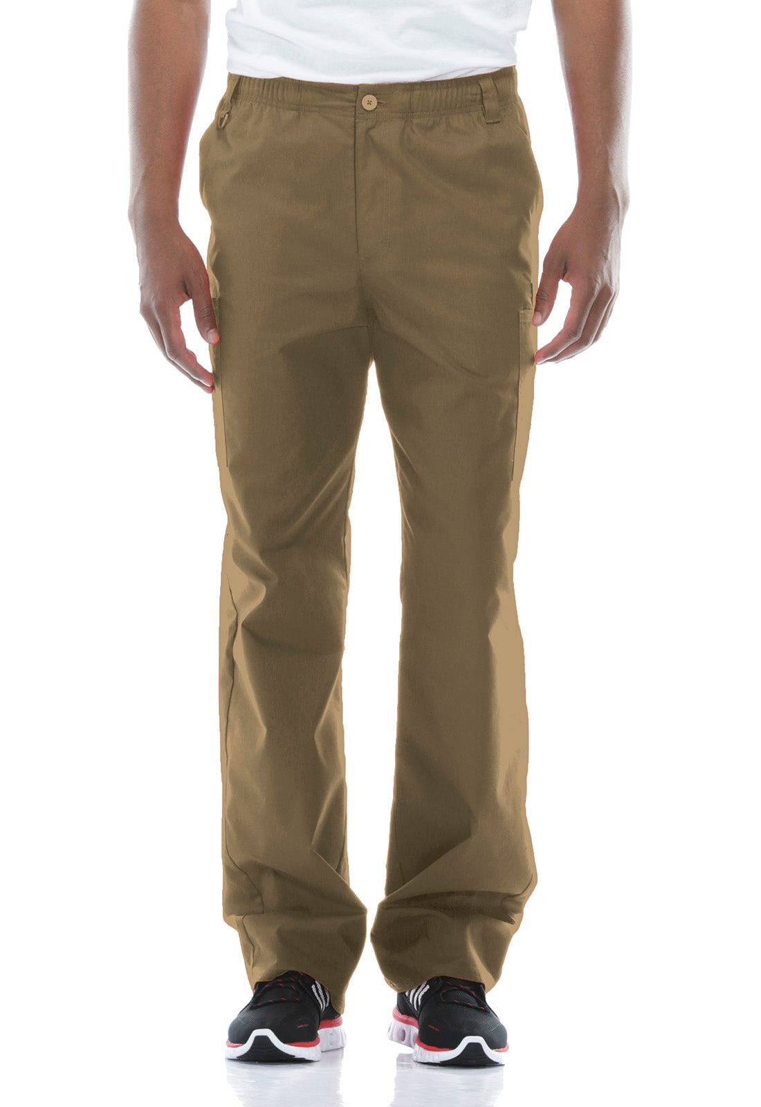 EDS Signature 81006 Men's Zip Fly Pull-On Pants Dark Khaki Model Image Front | Dickies