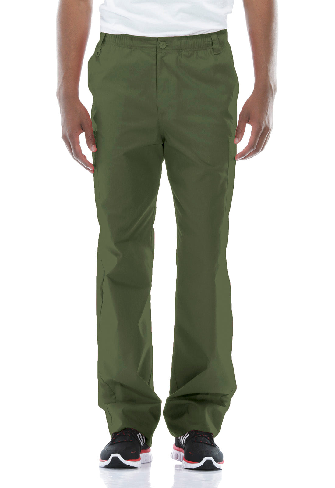 EDS Signature 81006 Men's Zip Fly Pull-On Pants Olive Model Image Front | Dickies