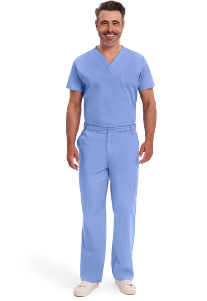 EDS Signature 81006 Men's Zip Fly Pull-On Scrub Pants Ciel