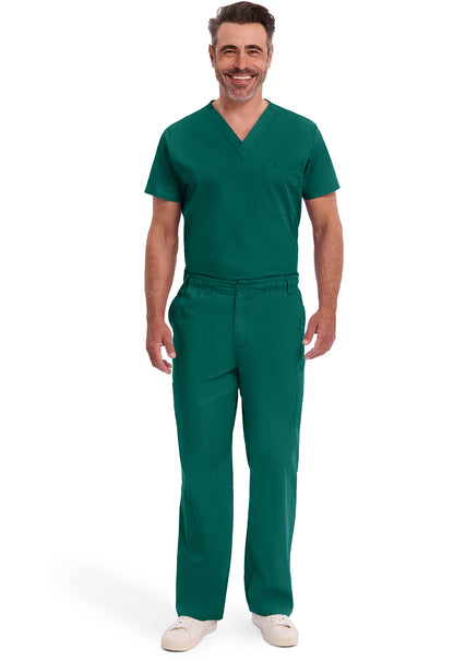 EDS Signature 81006 Men's Zip Fly Pull-On Scrub Pants Hunter Green