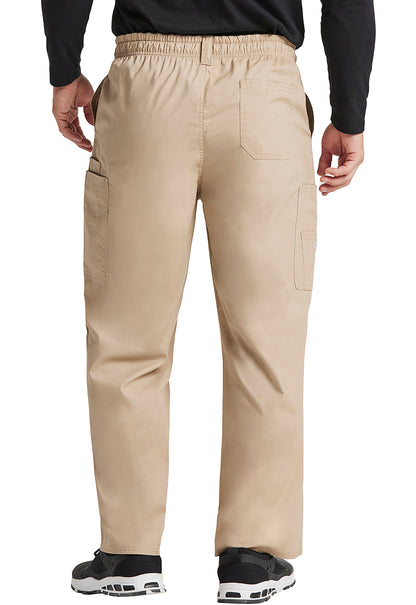 EDS Signature 81006 Men's Zip Fly Pull-On Scrub Pants Dark Khaki