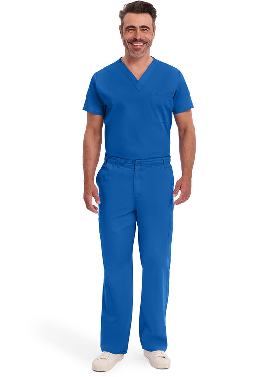 EDS Signature 81006 Men's Zip Fly Pull-On Scrub Pants Royal