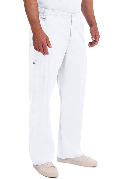 EDS Signature 81006 Men's Zip Fly Pull-On Scrub Pants White