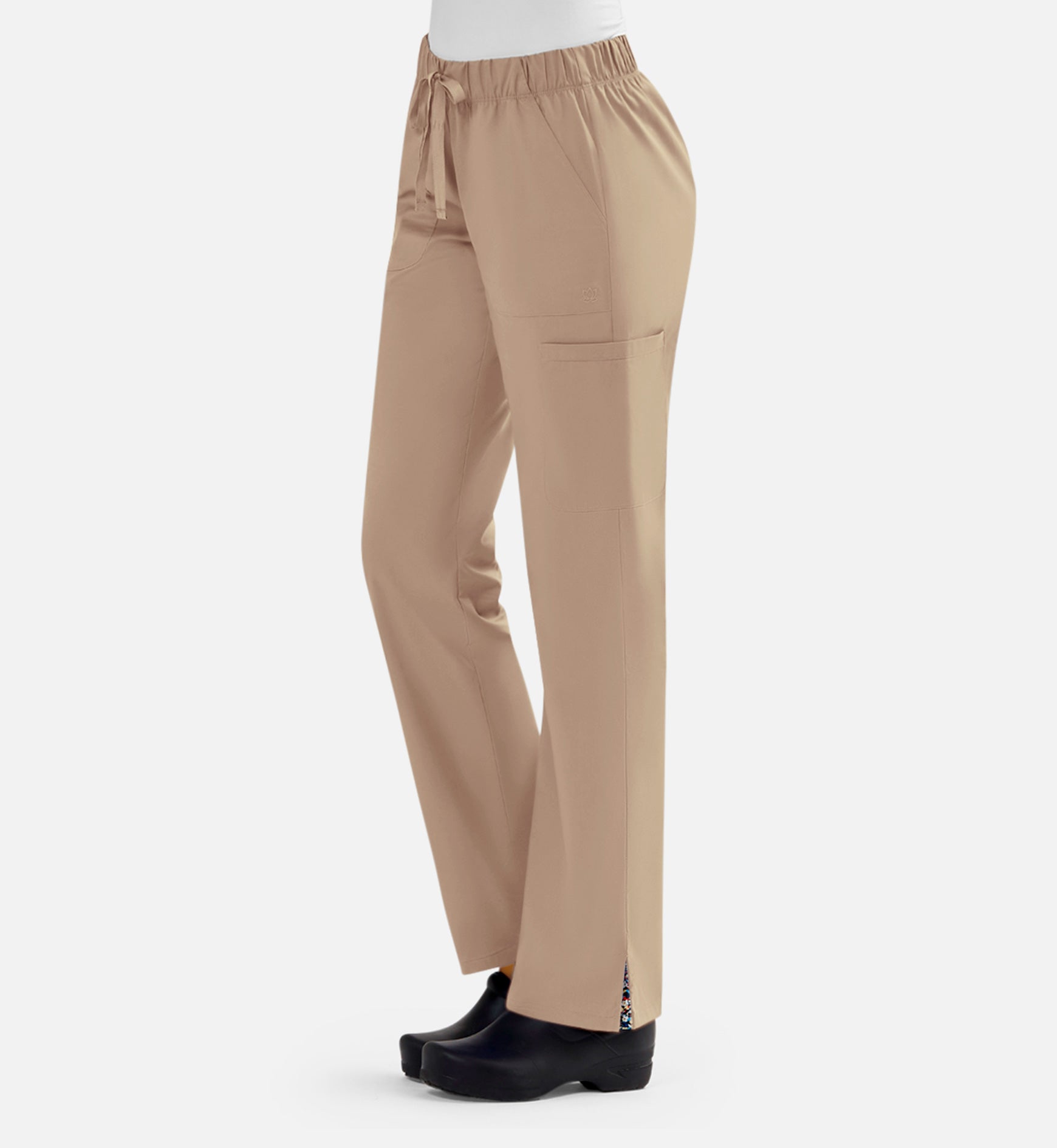Blossom Signature 8100 Ladies Full Waist Band Cargo Pants Khaki